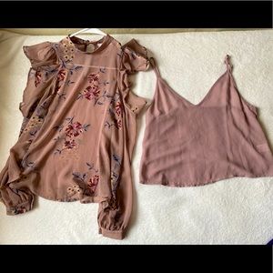 ASTR GORGEOUS COLD SHOULDER SHEER CHIFFON TOP XS